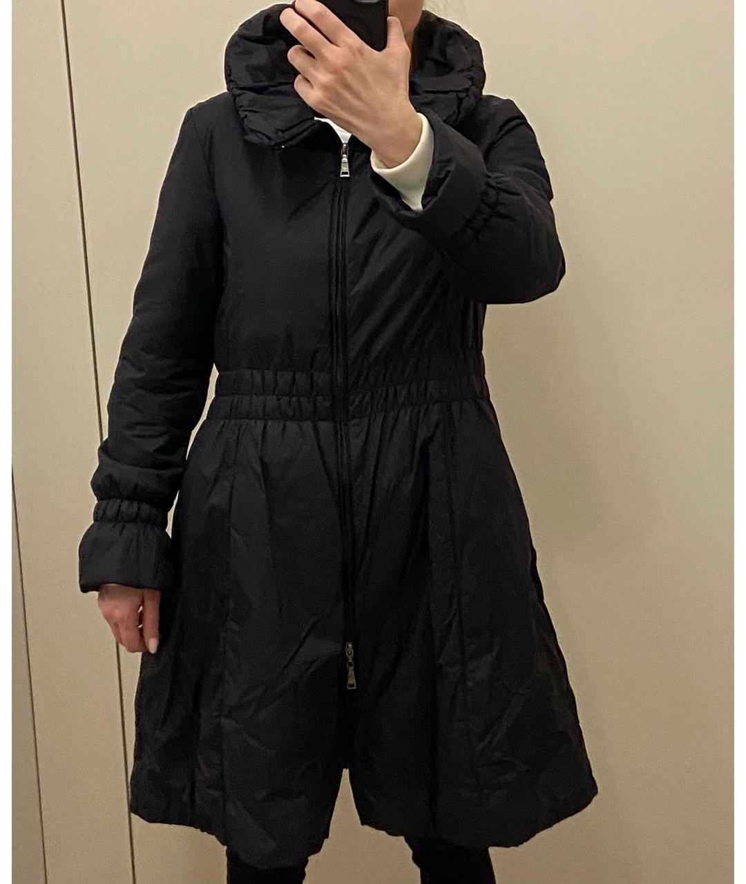 EMPORIO ARMANI Черное полиэстеровое пальто, фото 6