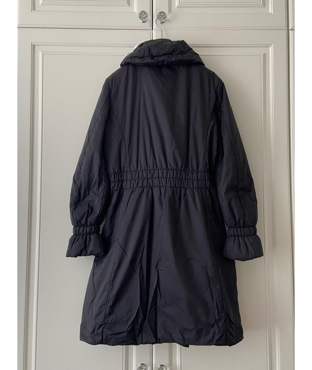 EMPORIO ARMANI Черное полиэстеровое пальто, фото 2