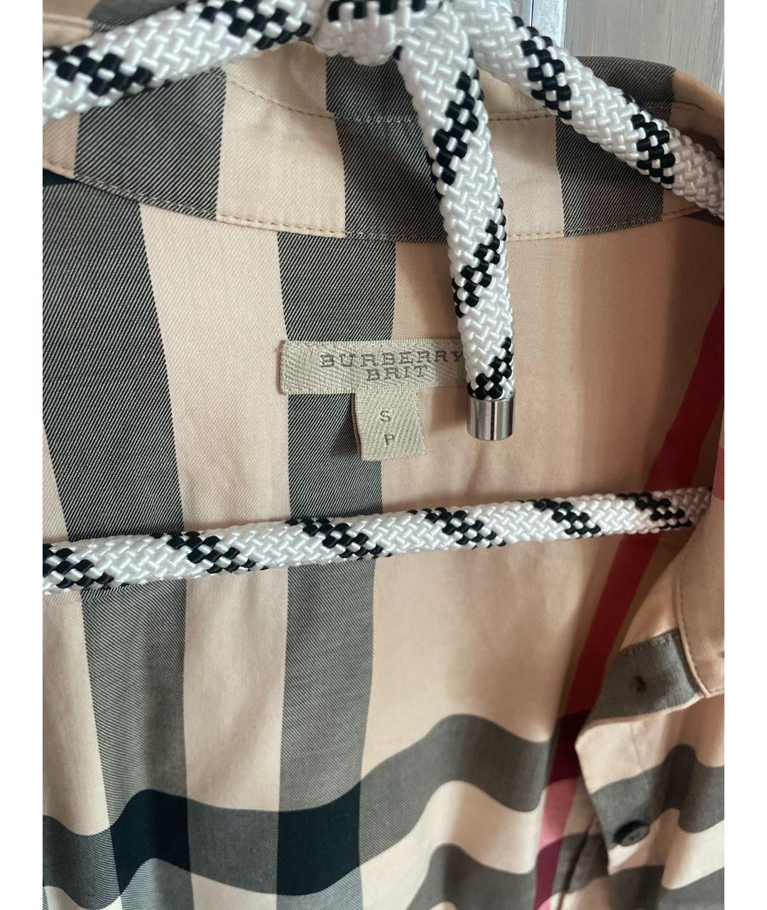 BURBERRY Коричневая хлопковая рубашка, фото 3