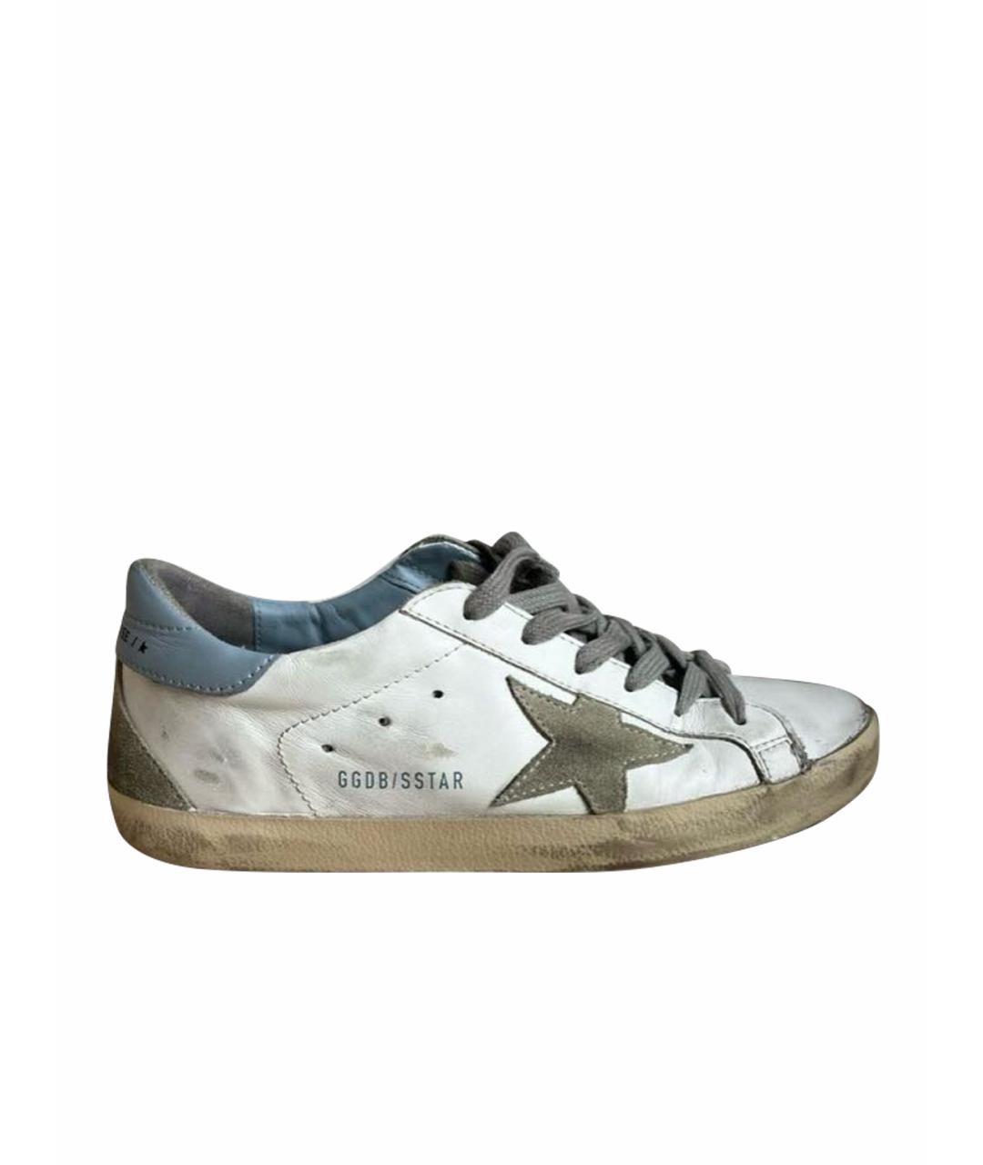 GOLDEN GOOSE DELUXE BRAND Белые кожаные кеды, фото 1