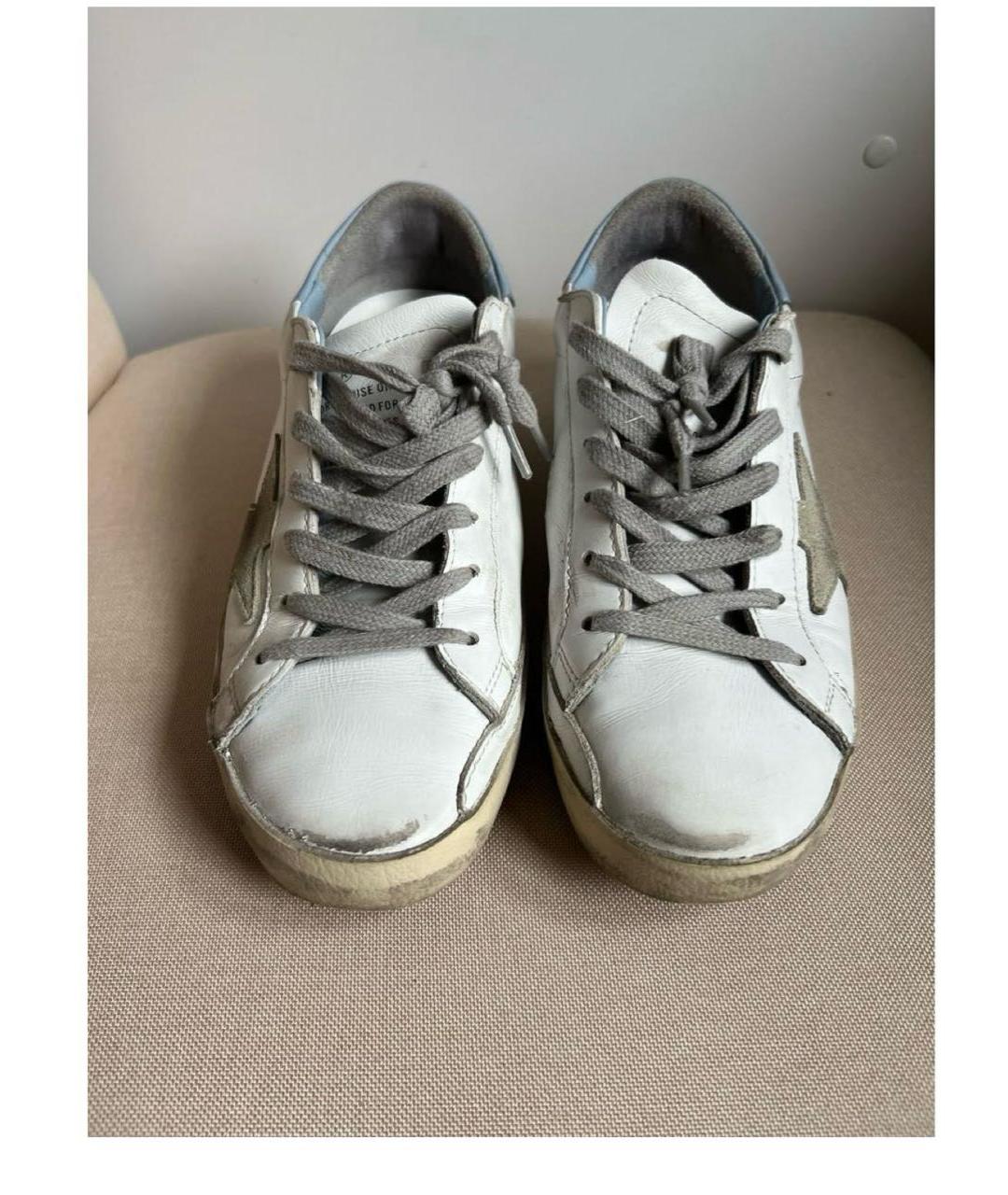 GOLDEN GOOSE DELUXE BRAND Белые кожаные кеды, фото 2