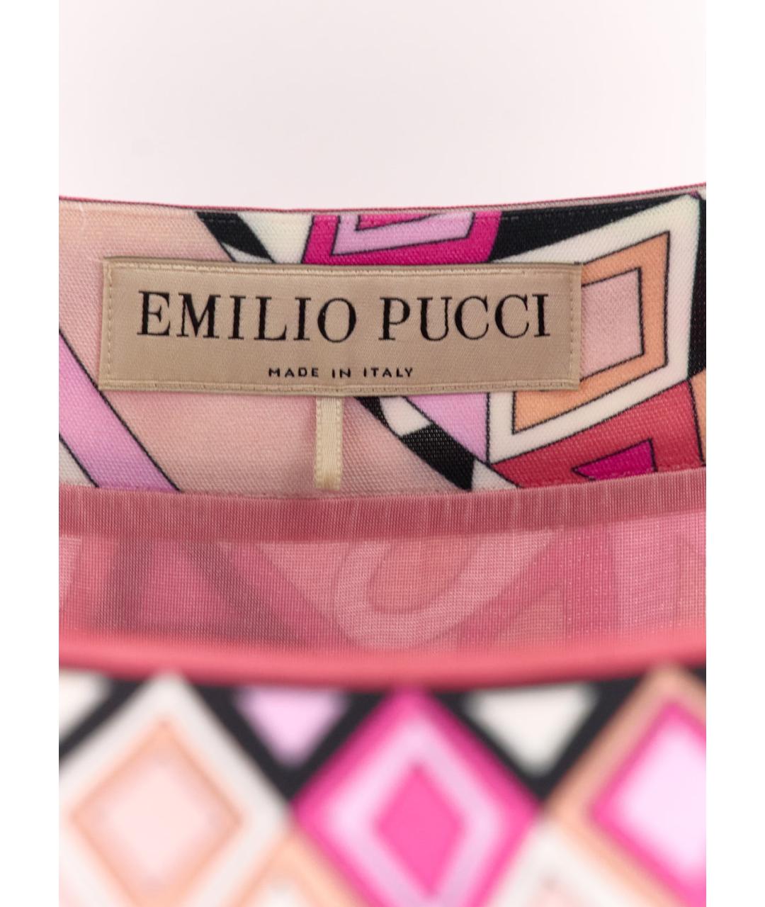 EMILIO PUCCI Розовое вискозное повседневное платье, фото 3