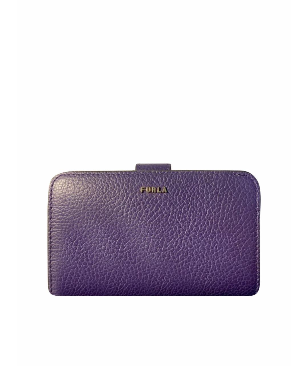 FURLA Фиолетовый кожаный кошелек, фото 1