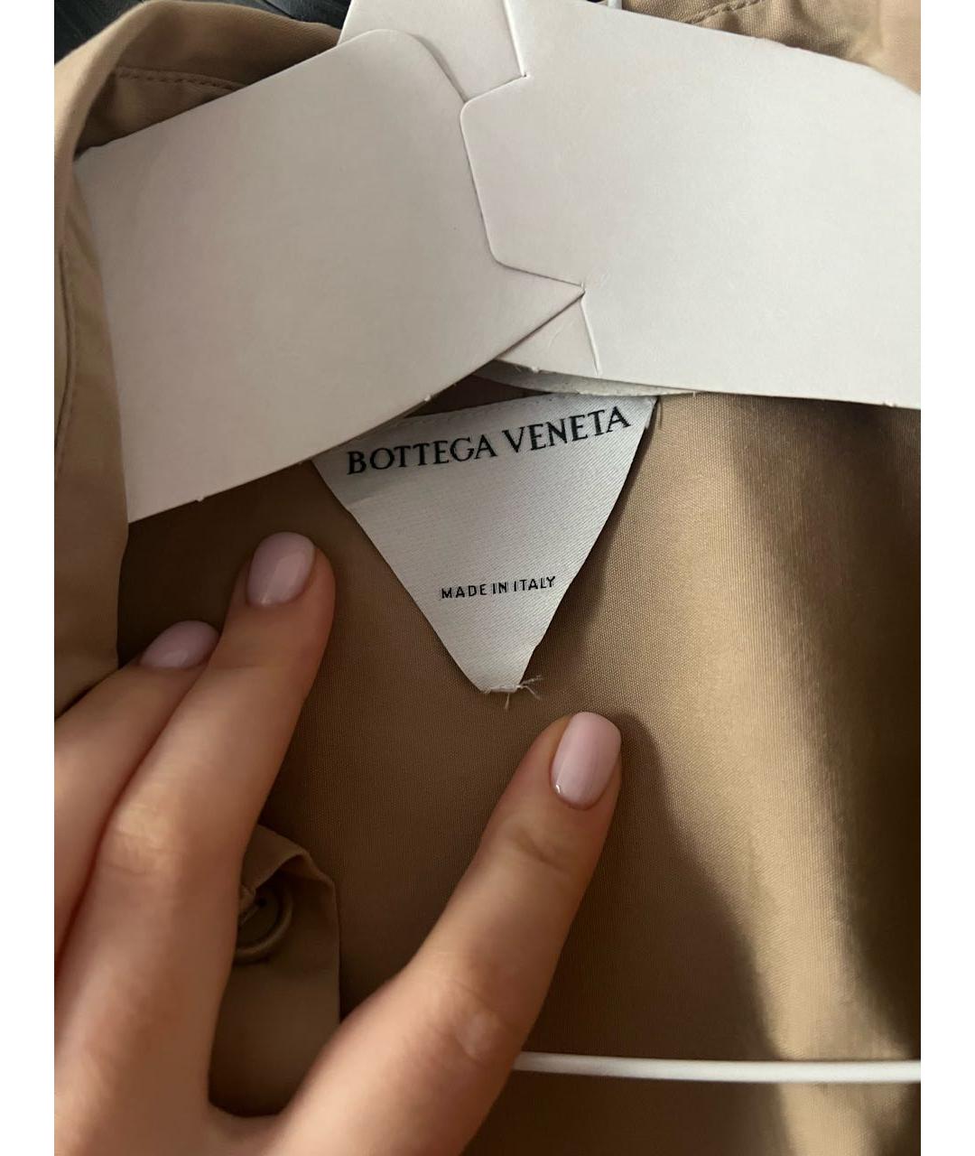 BOTTEGA VENETA Бежевое хлопковое повседневное платье, фото 3