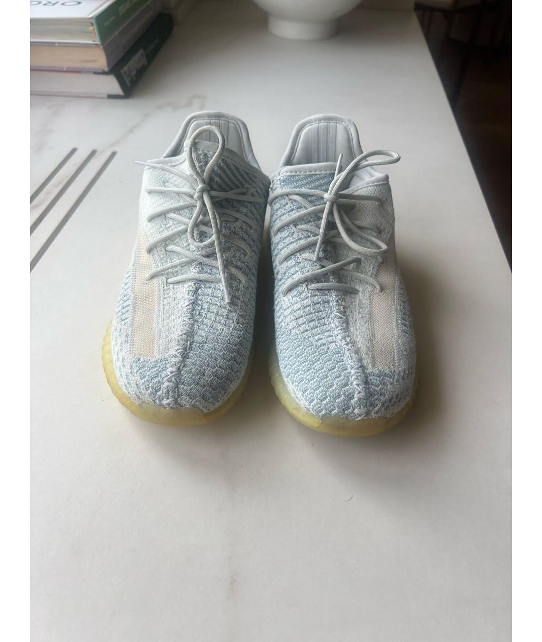 ADIDAS YEEZY Голубые синтетические кеды, фото 2