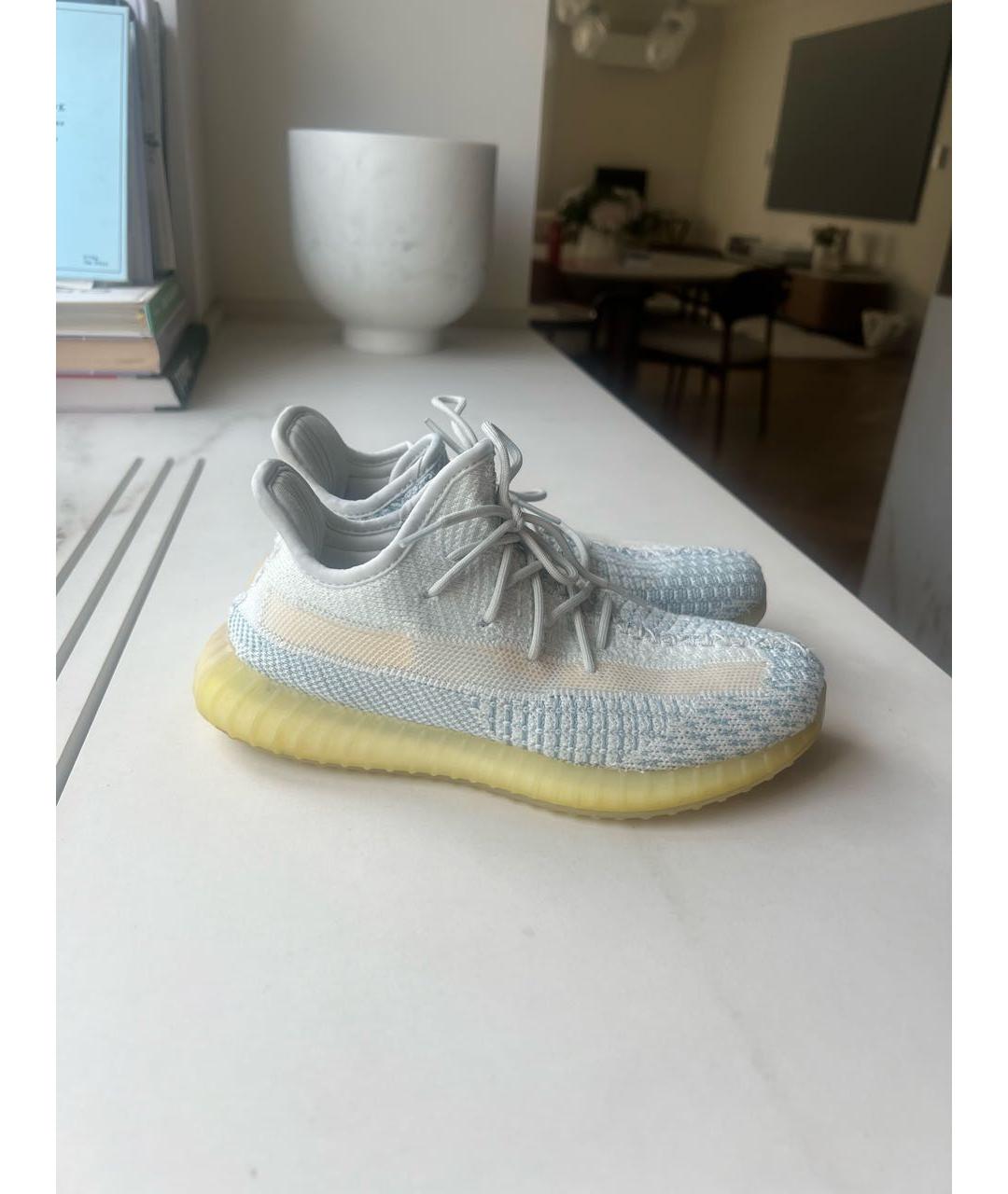 ADIDAS YEEZY Голубые синтетические кеды, фото 7