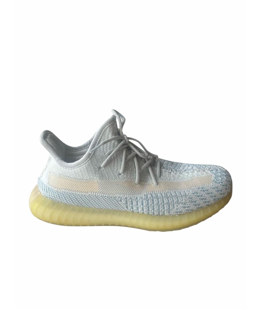 ADIDAS YEEZY Голубые синтетические кеды, фото 1