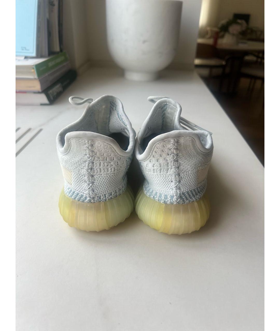 ADIDAS YEEZY Голубые синтетические кеды, фото 4