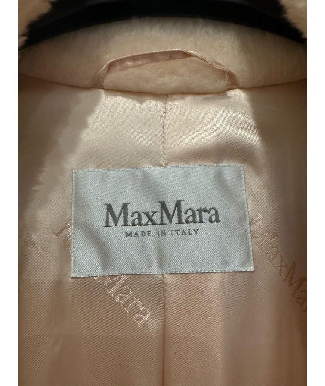 MAX MARA Розовая шерстяная дубленка/шуба, фото 4