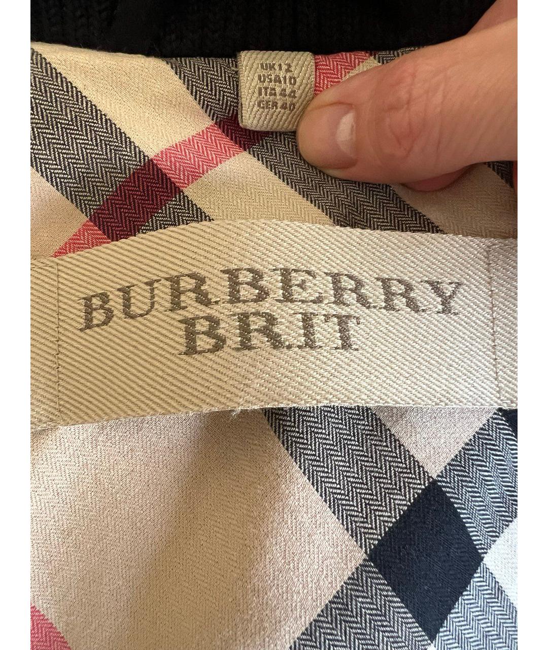 BURBERRY Черное шерстяное пальто, фото 4