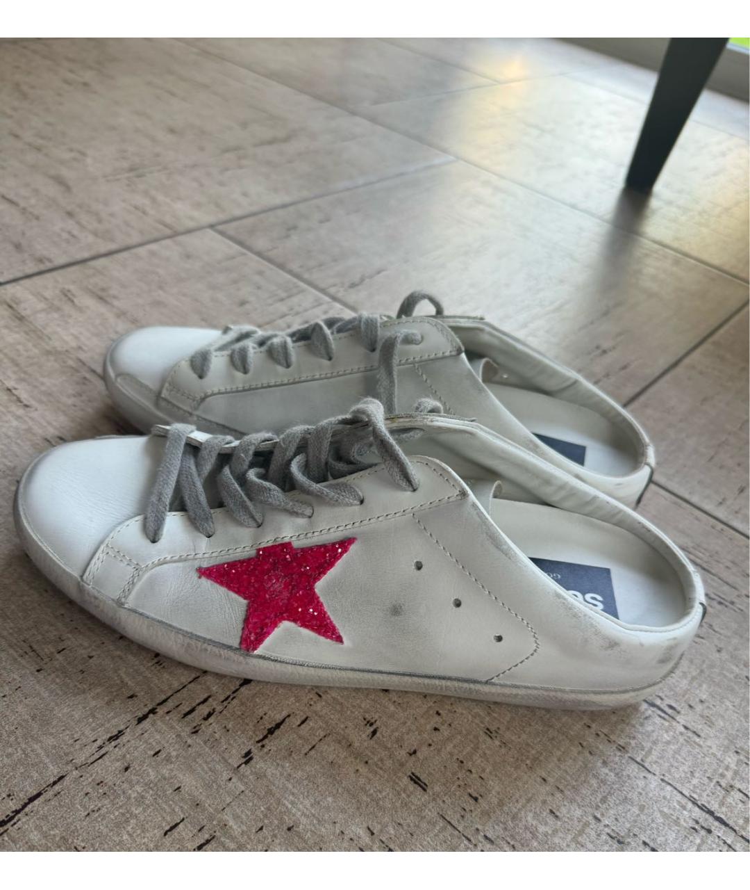 GOLDEN GOOSE DELUXE BRAND Белые кожаные кеды, фото 3