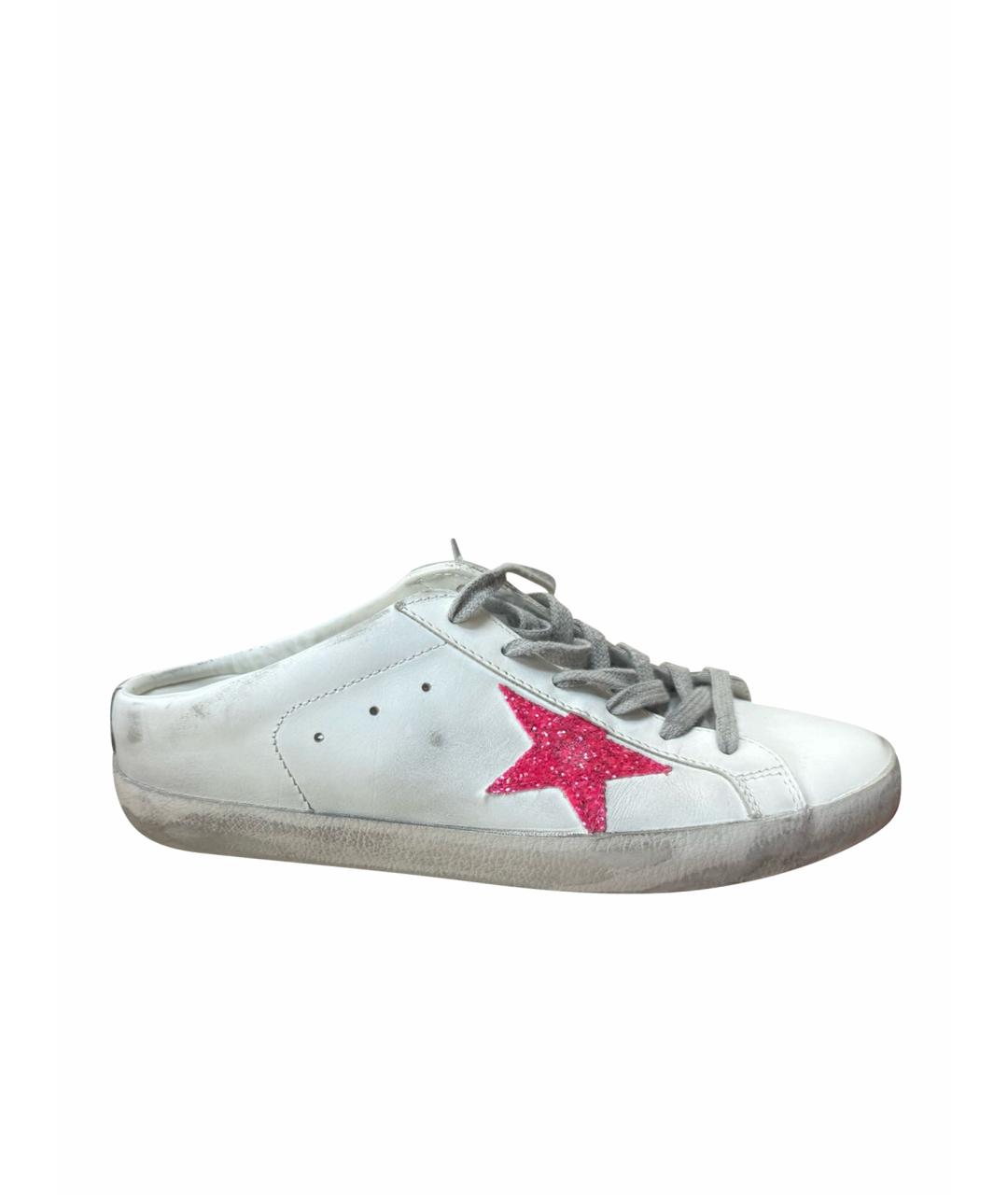 GOLDEN GOOSE DELUXE BRAND Белые кожаные кеды, фото 1