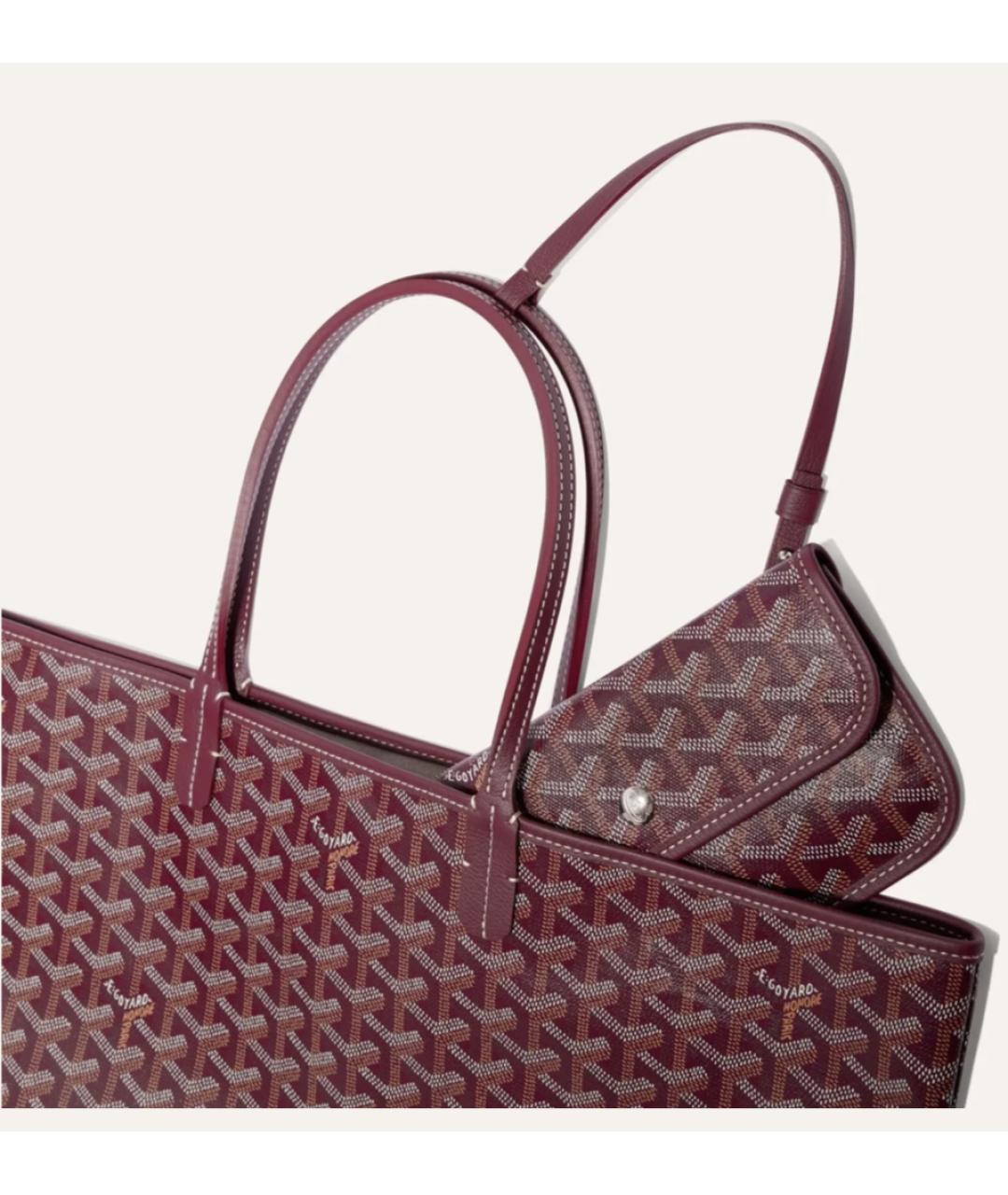 GOYARD Бордовая сумка тоут, фото 3