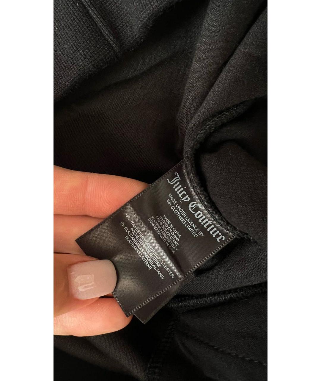 JUICY COUTURE Черные полиэстеровые спортивные брюки и шорты, фото 6