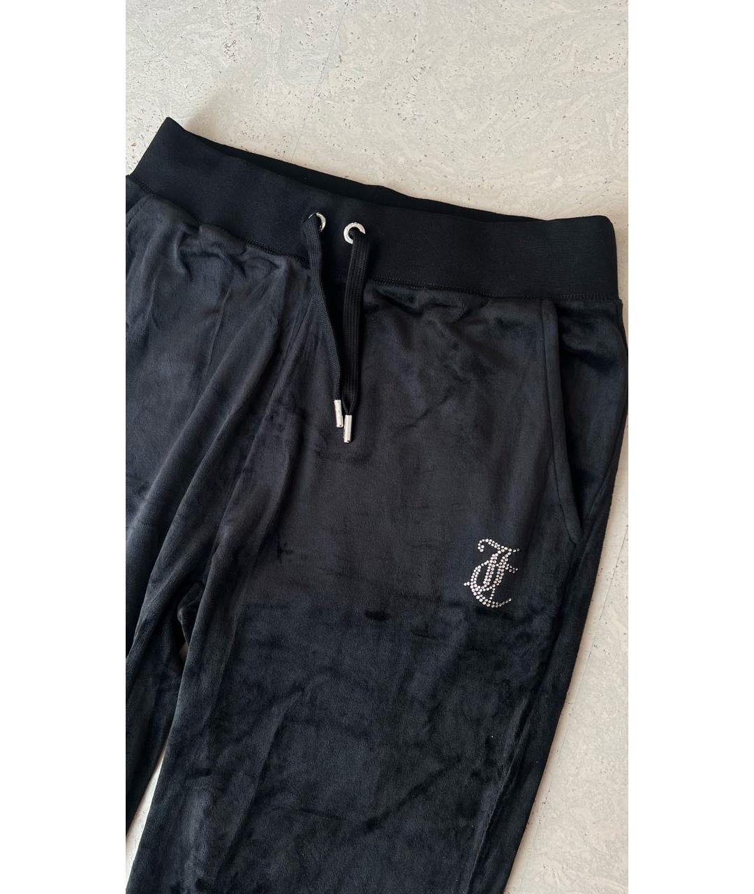 JUICY COUTURE Черные полиэстеровые спортивные брюки и шорты, фото 3