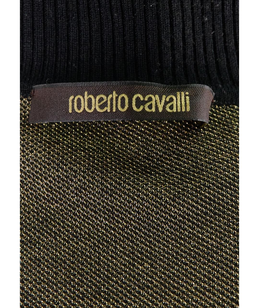 ROBERTO CAVALLI Черное шерстяное вечернее платье, фото 3