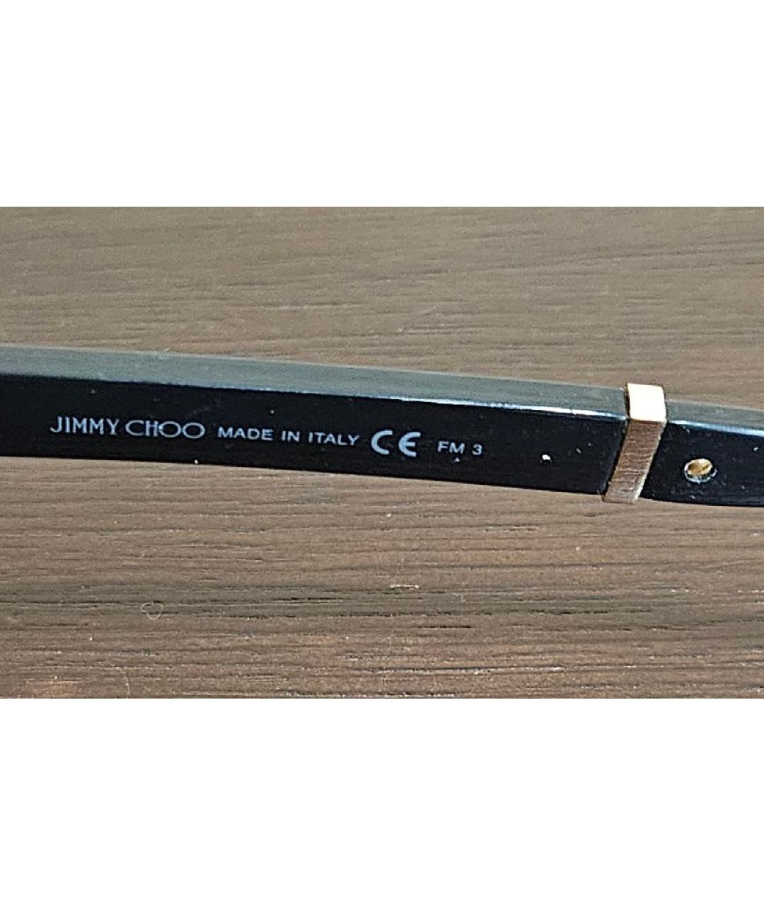 JIMMY CHOO Золотые металлические солнцезащитные очки, фото 5