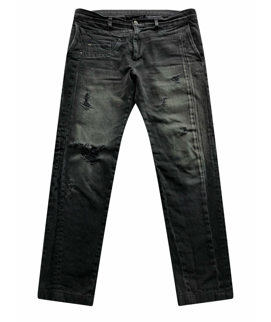 MAISON MIHARA YASUHIRO Черные хлопковые джинсы скинни, фото 1