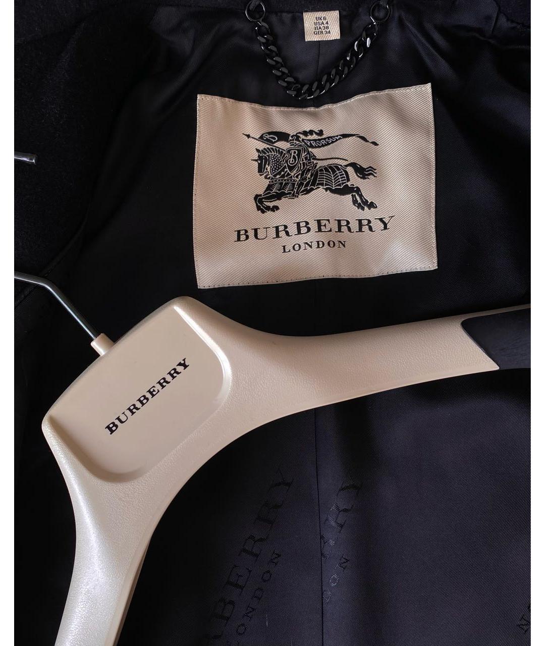 BURBERRY Черное кашемировое пальто, фото 3