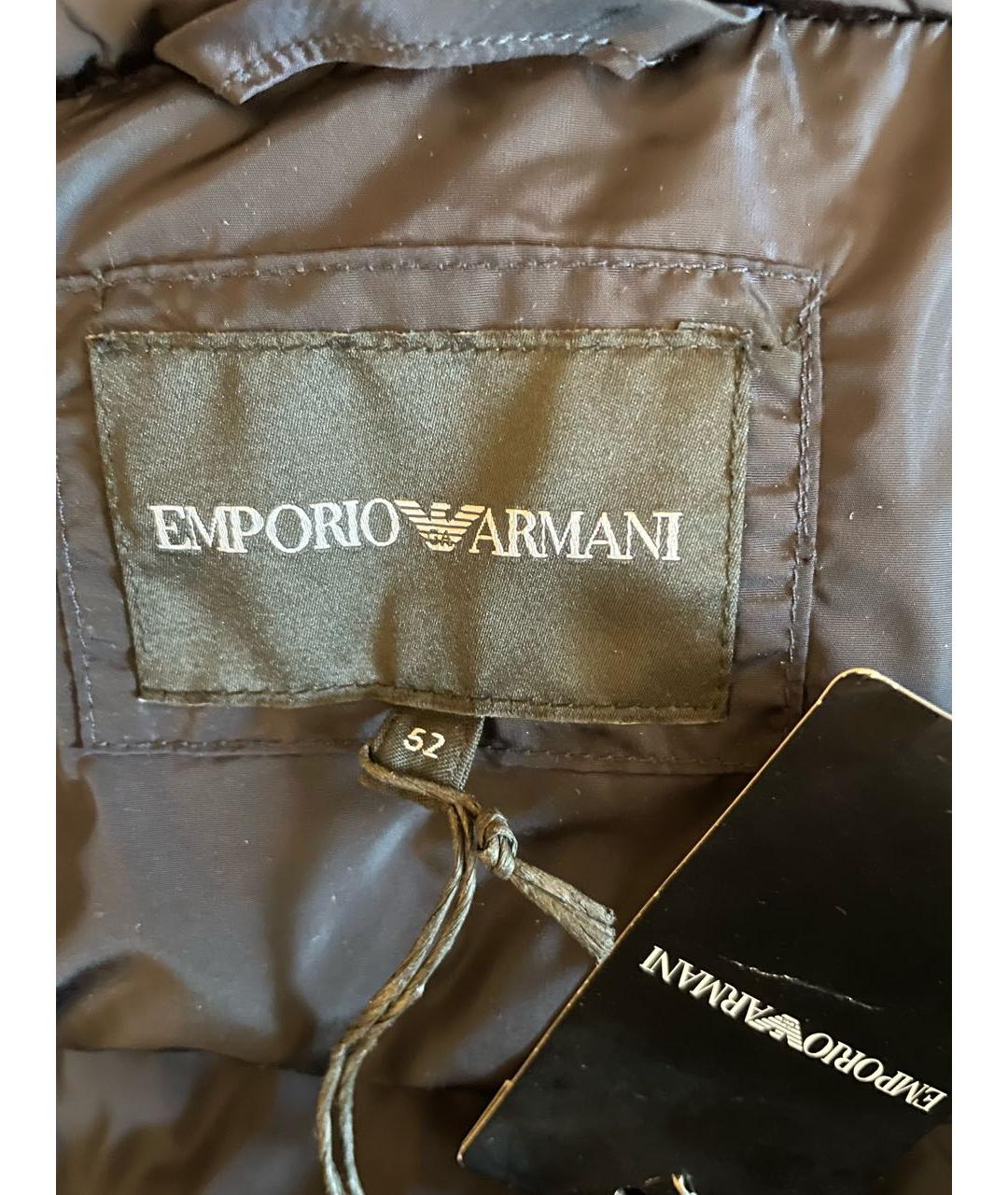 EMPORIO ARMANI Темно-синий полиэстеровый пуховик, фото 3