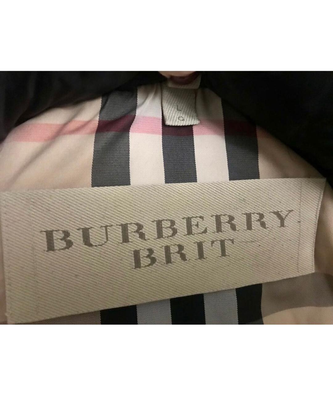 BURBERRY Черная полиамидовая куртка, фото 5