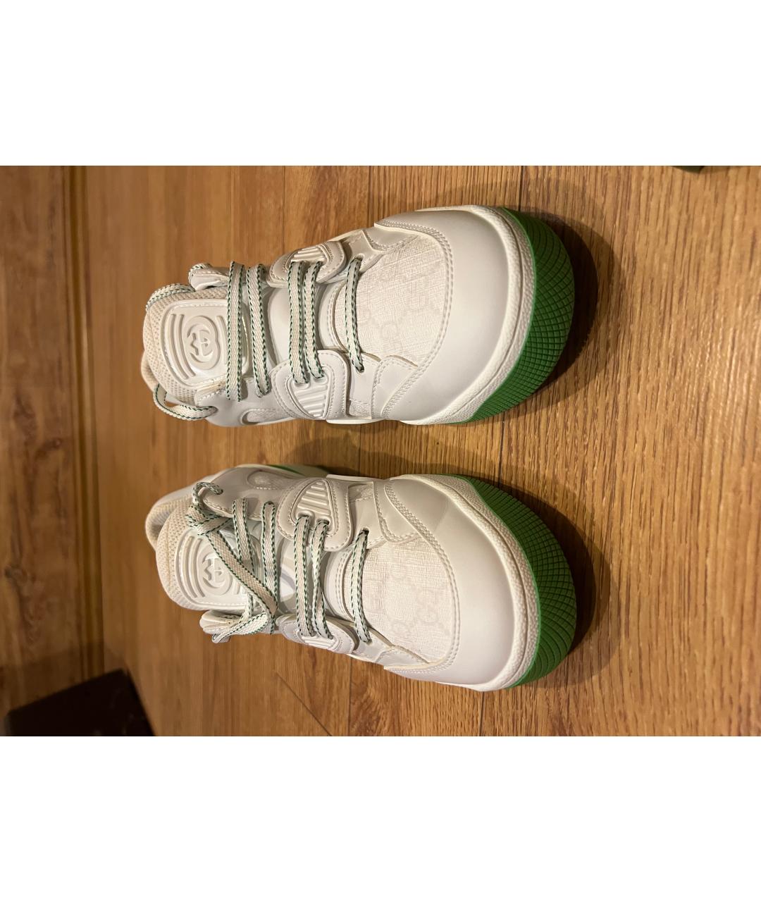 GUCCI Белые кожаные кеды, фото 2