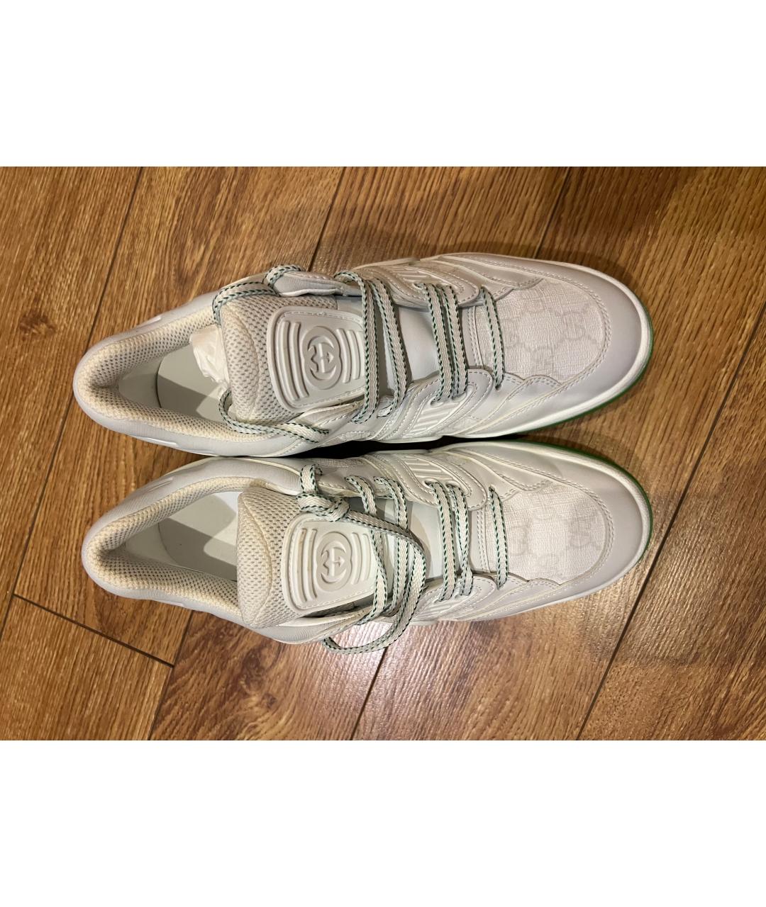 GUCCI Белые кожаные кеды, фото 3