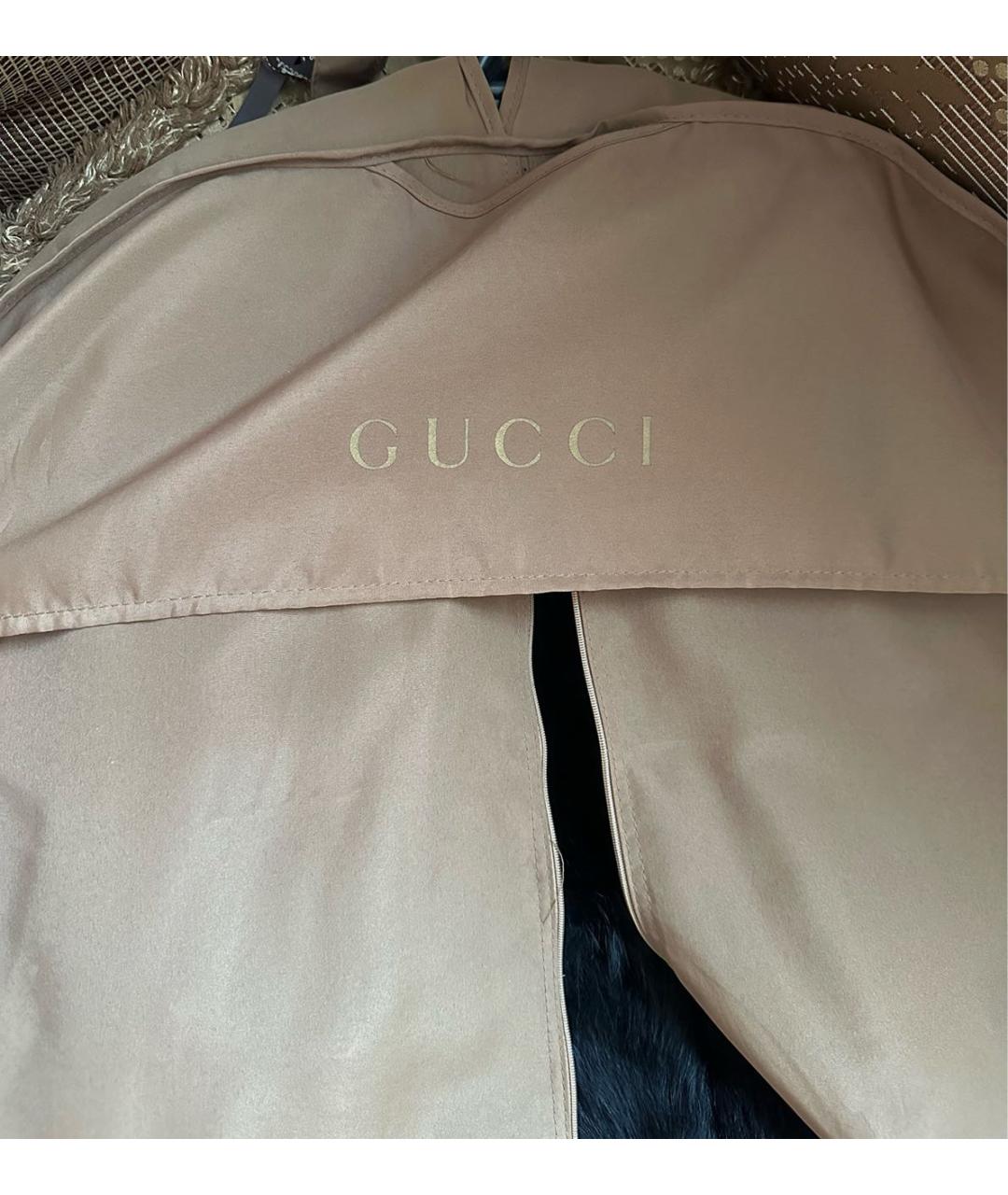 GUCCI Черная меховая дубленка, фото 5