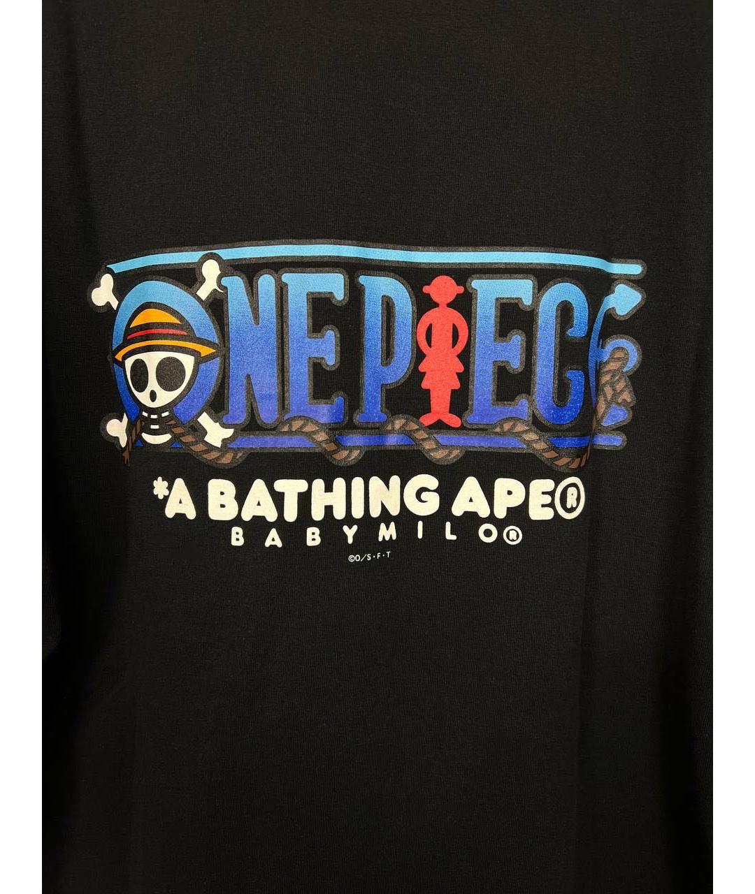 A BATHING APE Черная хлопковая футболка, фото 6