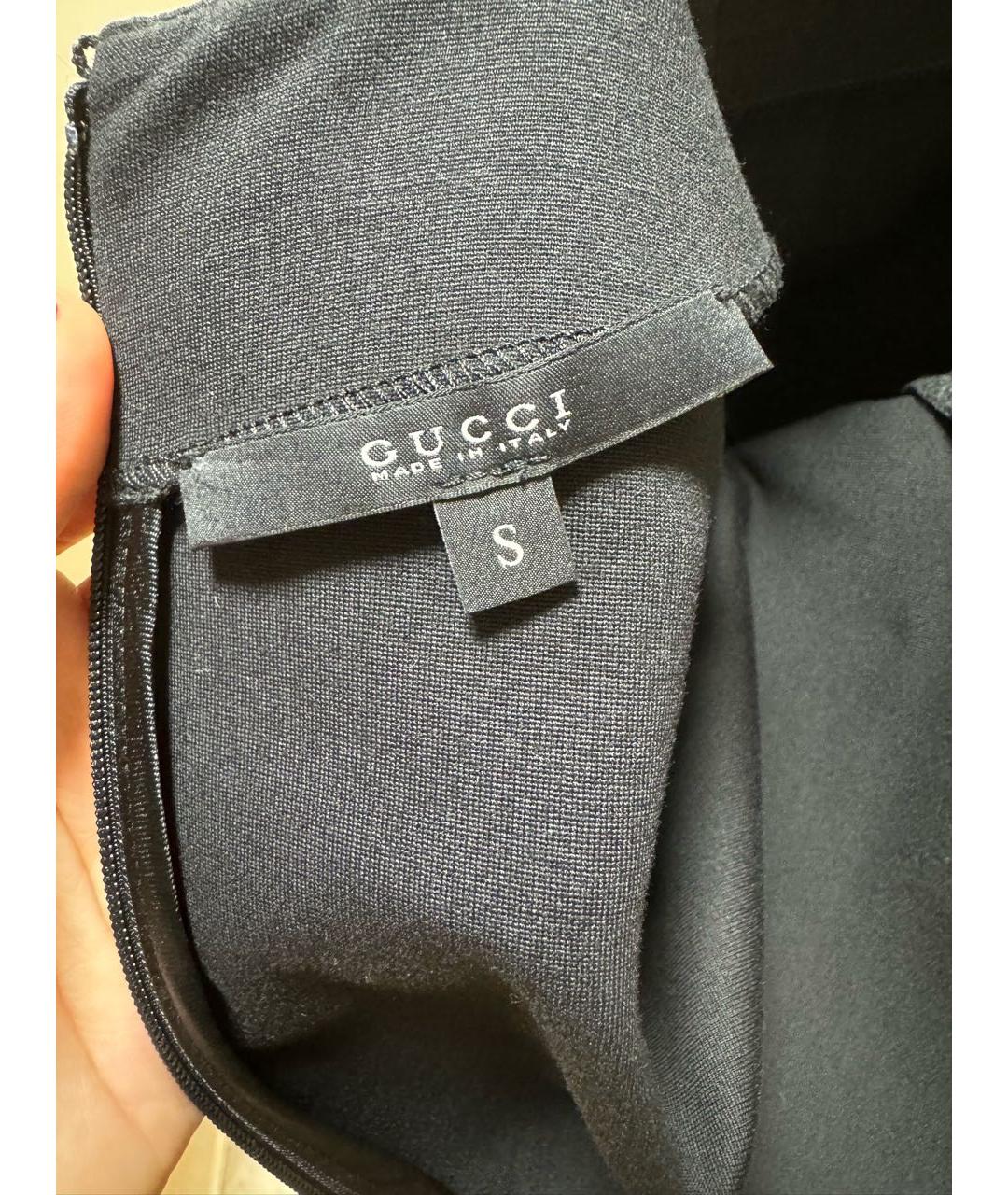 GUCCI Черное вискозное повседневное платье, фото 3