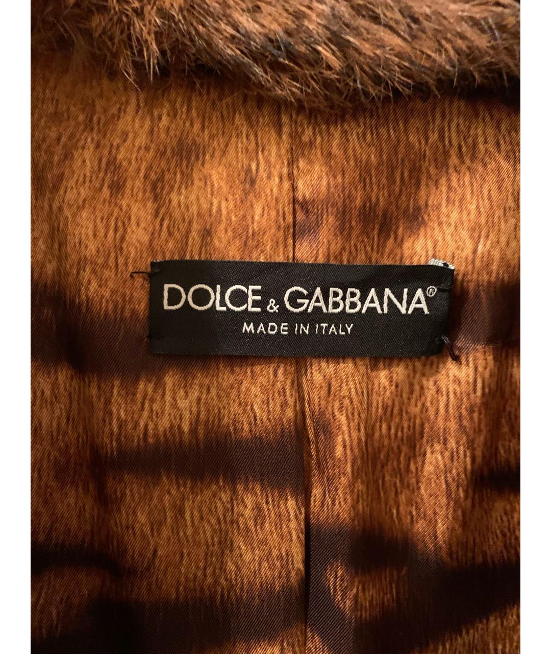 DOLCE&GABBANA Мульти меховая шуба, фото 3