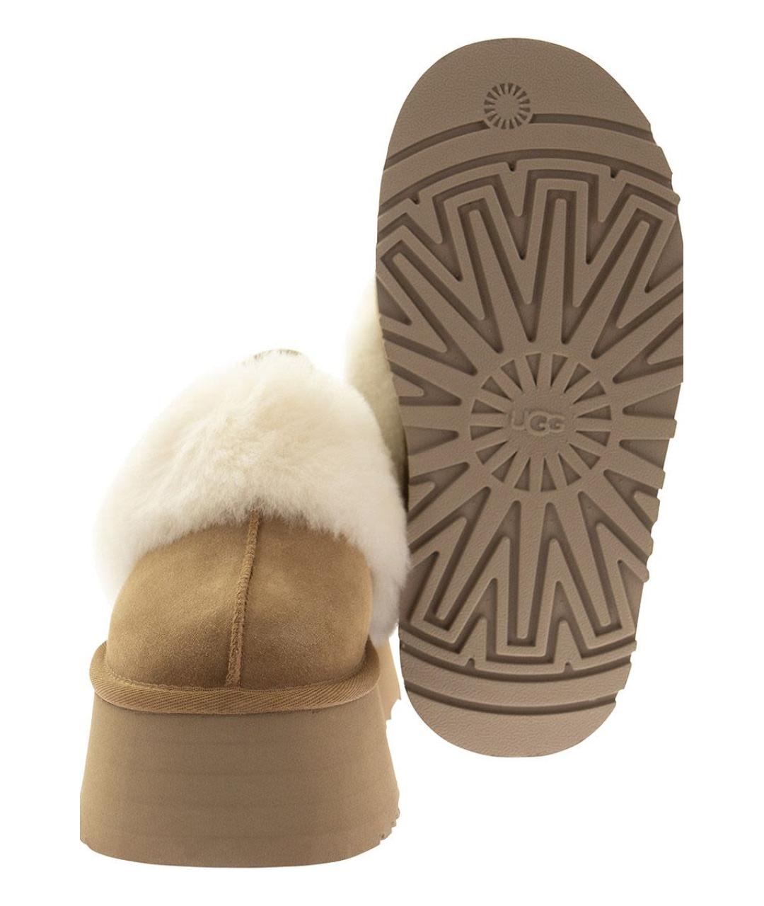 UGG AUSTRALIA Бежевые замшевые сандалии, фото 5