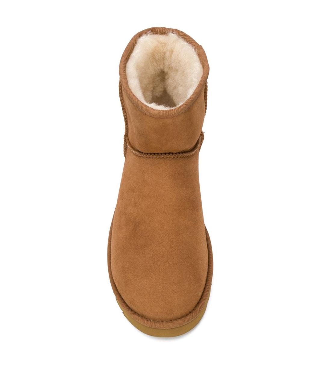 UGG AUSTRALIA Бежевые кожаные высокие ботинки, фото 4