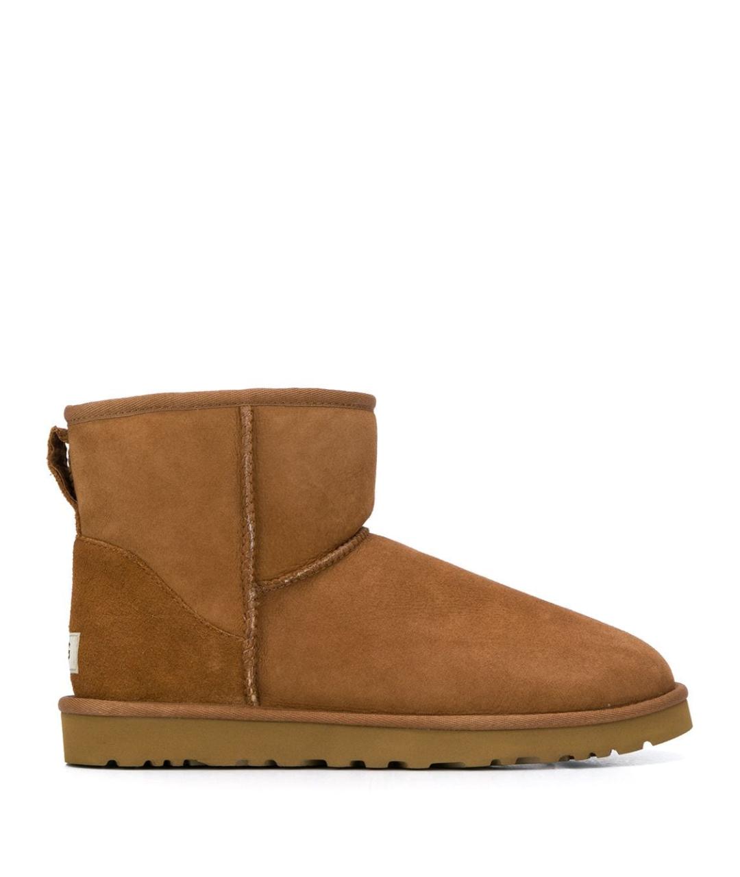 UGG AUSTRALIA Бежевые кожаные высокие ботинки, фото 1