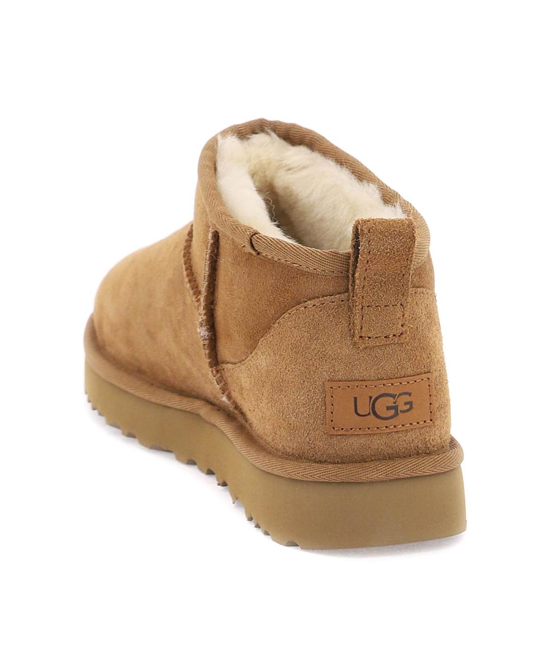 UGG AUSTRALIA Бежевые кожаные ботинки, фото 3