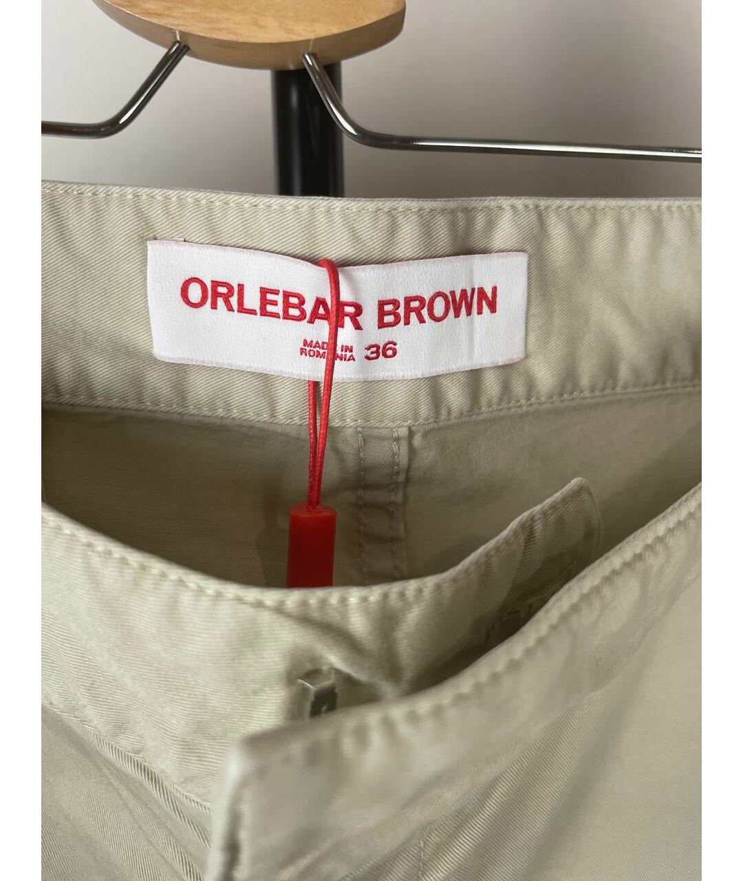 ORLEBAR BROWN Бежевые хлопковые классические брюки, фото 4