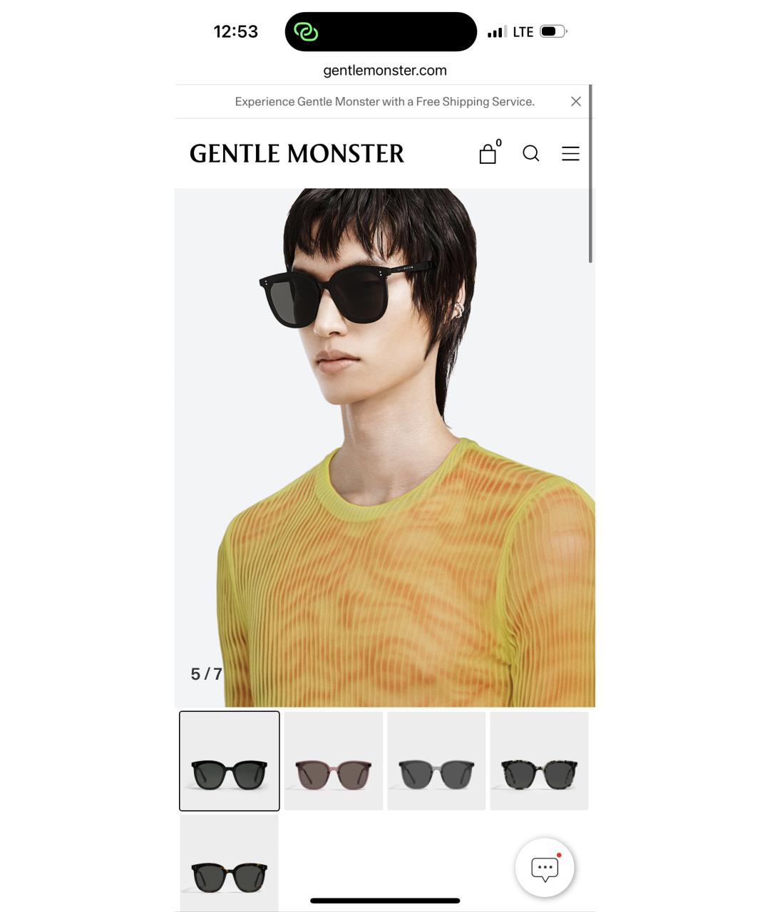 GENTLE MONSTER Черные пластиковые солнцезащитные очки, фото 3