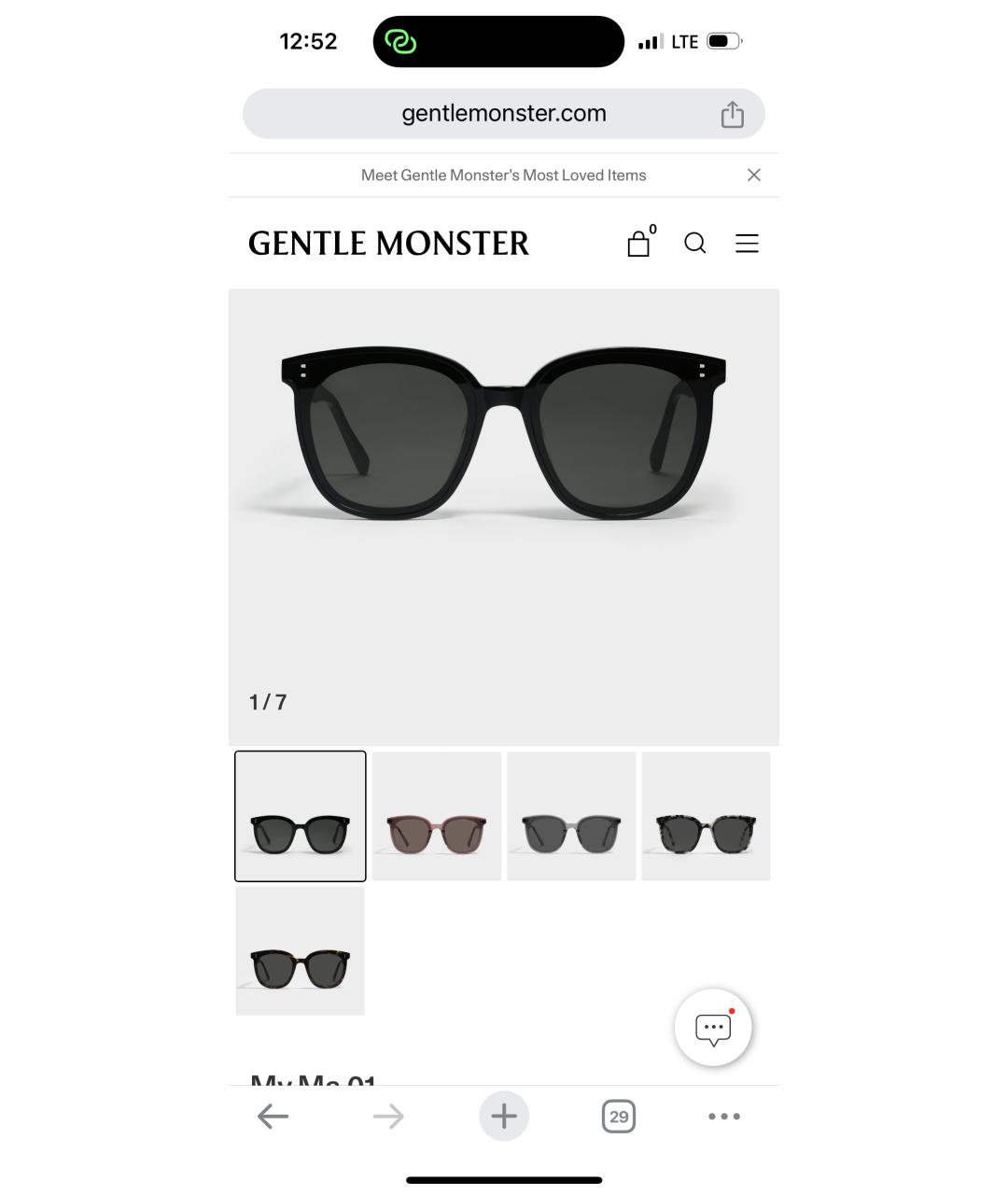 GENTLE MONSTER Черные пластиковые солнцезащитные очки, фото 5