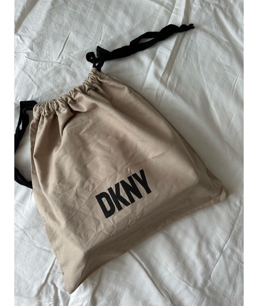 DKNY Черная сумка с короткими ручками из искусственной кожи, фото 5