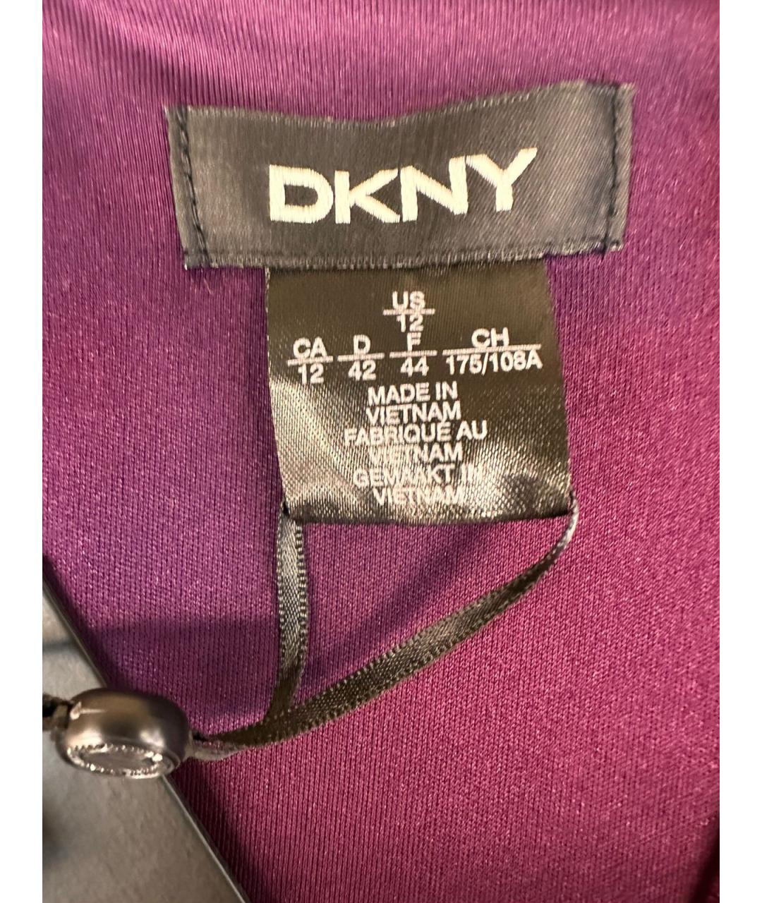 DKNY Фиолетовое бархатное вечернее платье, фото 3