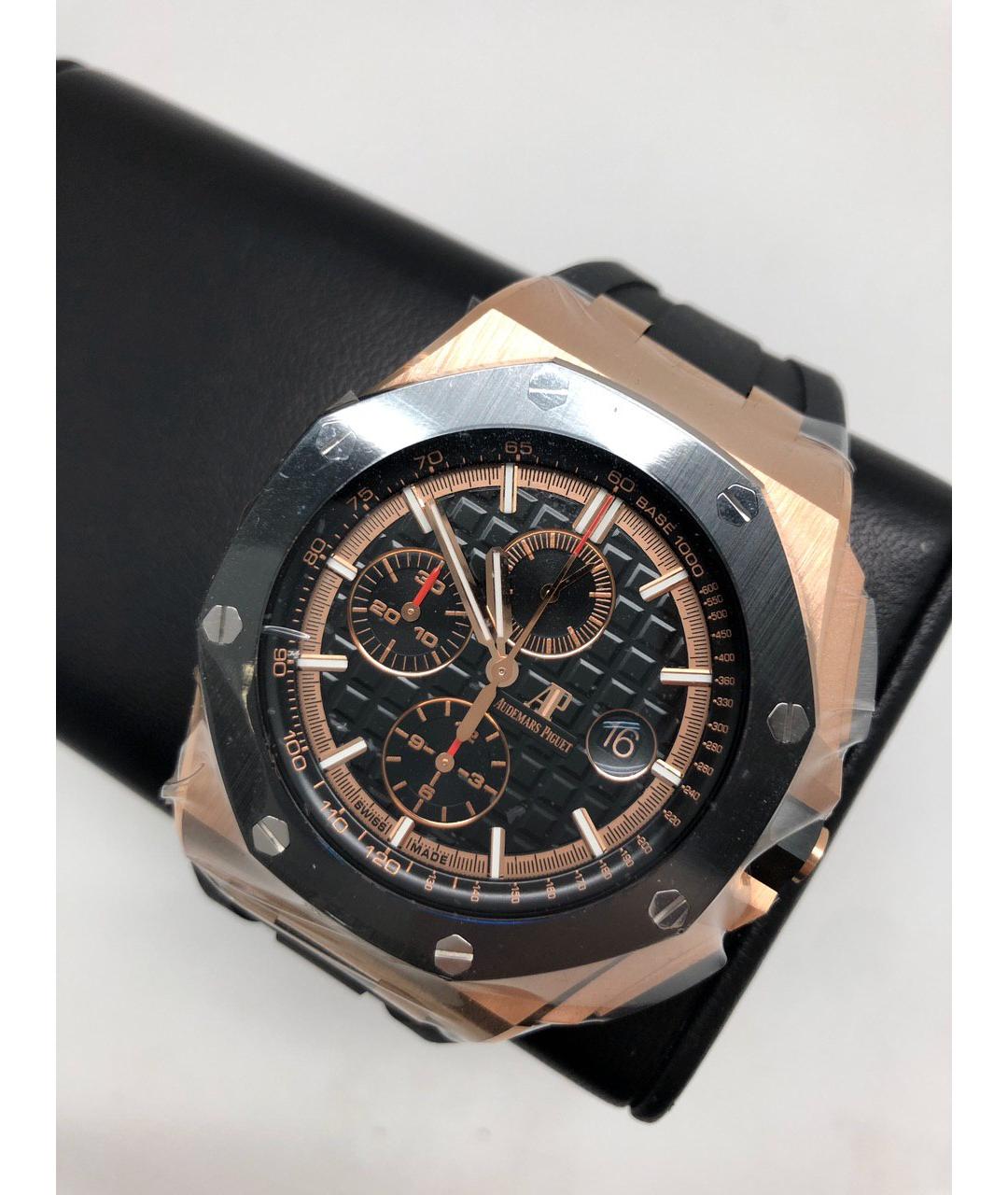 Audemars Piguet Черные часы из желтого золота, фото 3