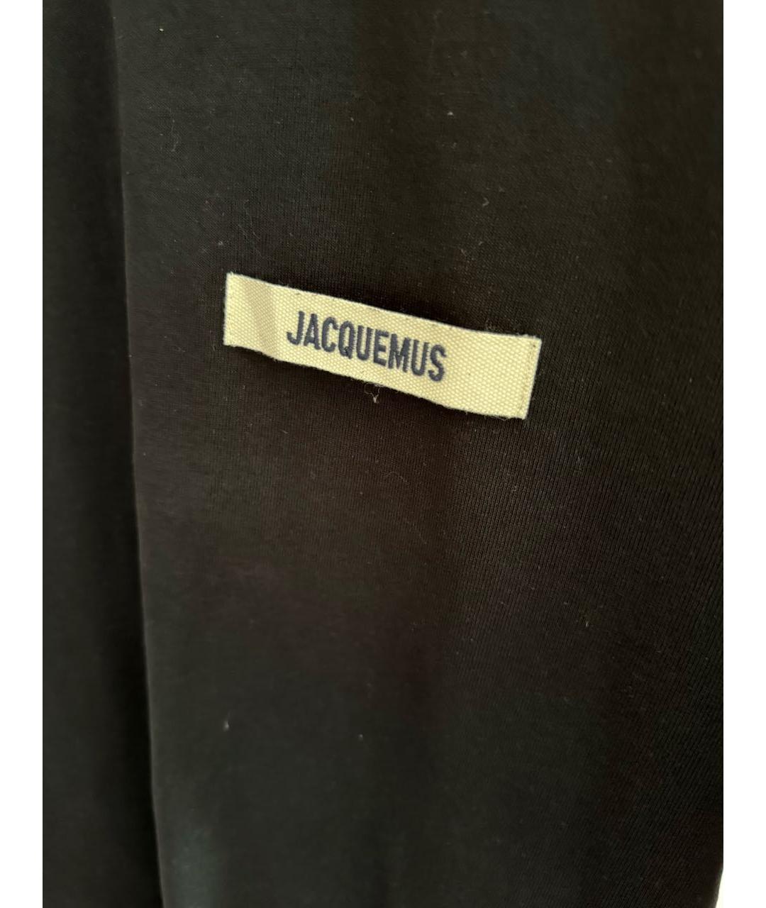 JACQUEMUS Черная хлопковая футболка, фото 3