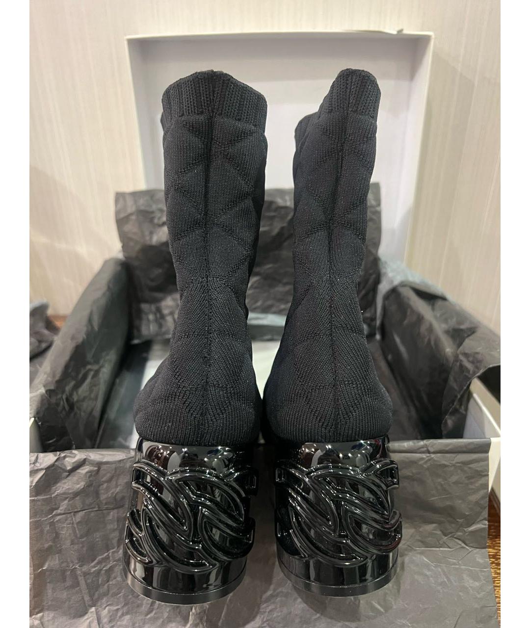 CASADEI Черные текстильные ботинки, фото 4