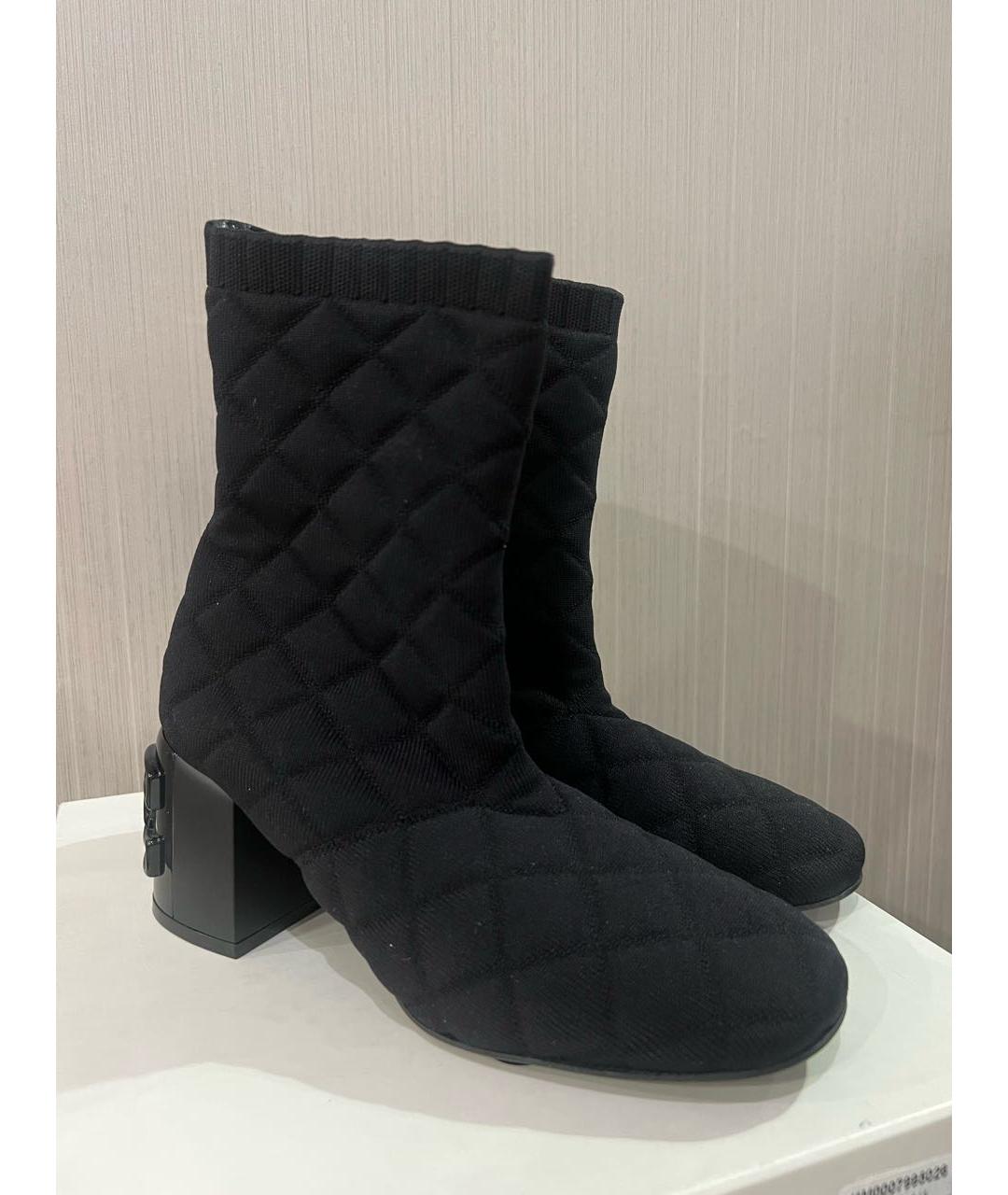 CASADEI Черные текстильные ботинки, фото 8