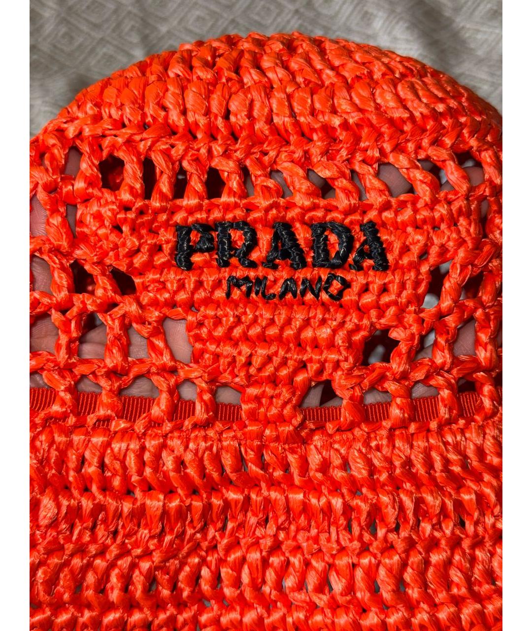 PRADA Оранжевая панама, фото 5