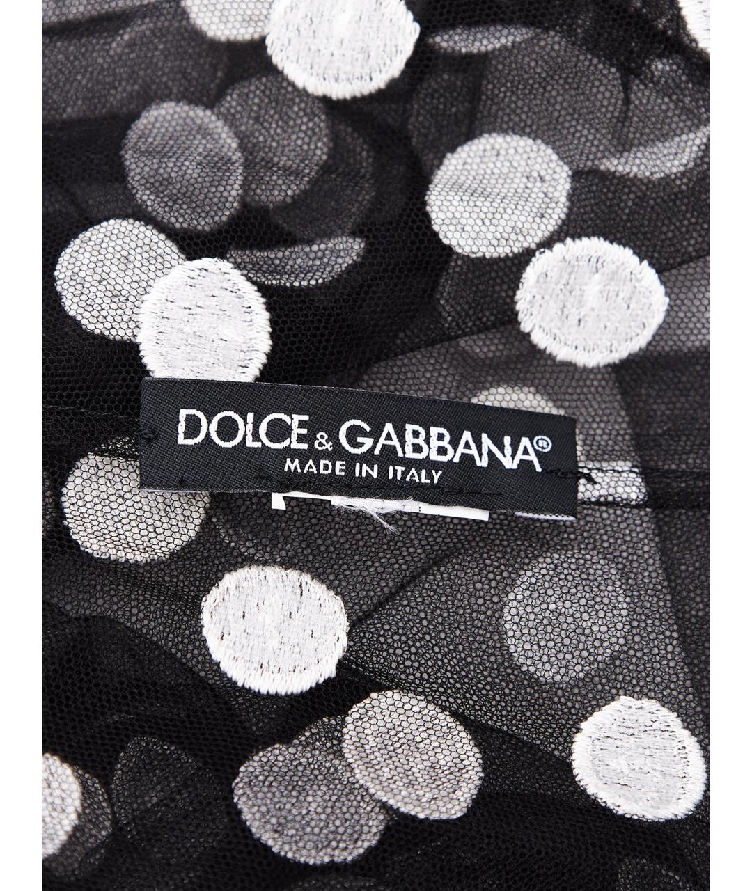 DOLCE&GABBANA Черное полиэстеровое коктейльное платье, фото 11