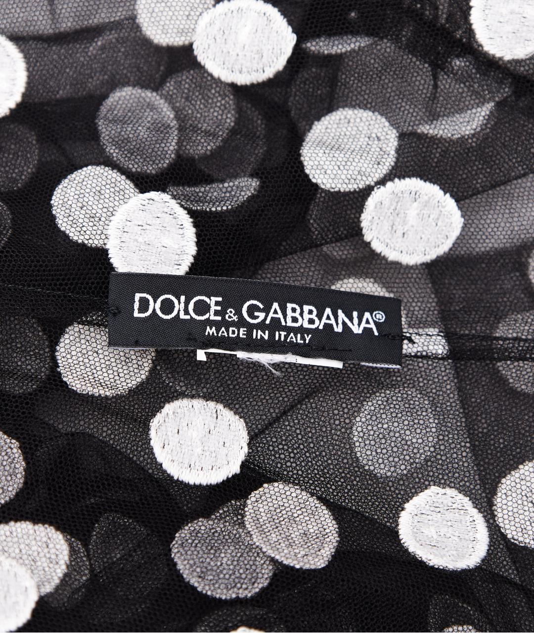 DOLCE&GABBANA Черное полиэстеровое коктейльное платье, фото 7