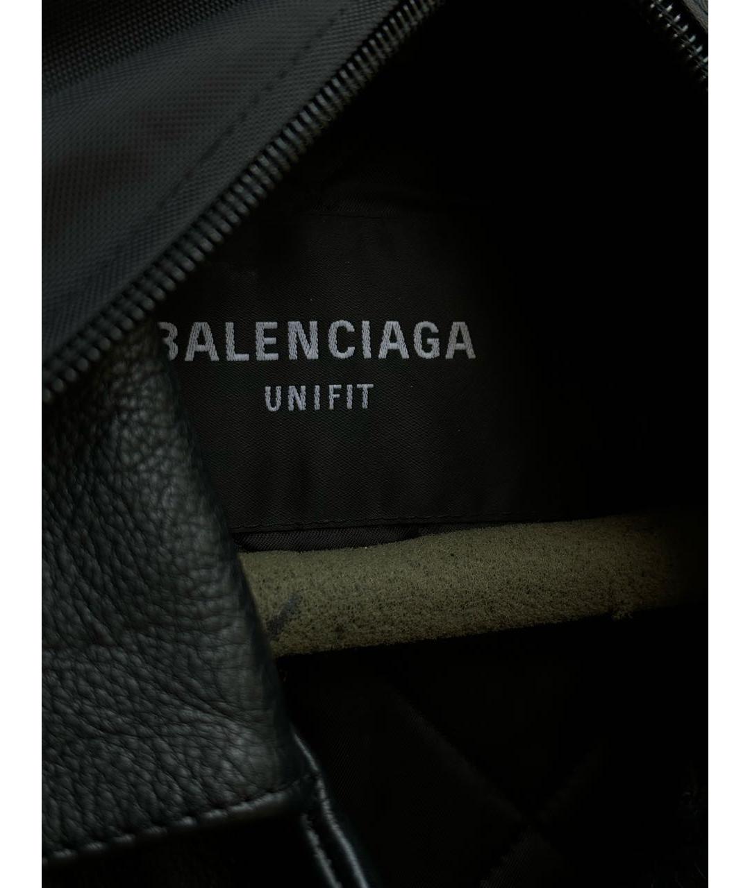 BALENCIAGA Черная кожаная куртка, фото 3