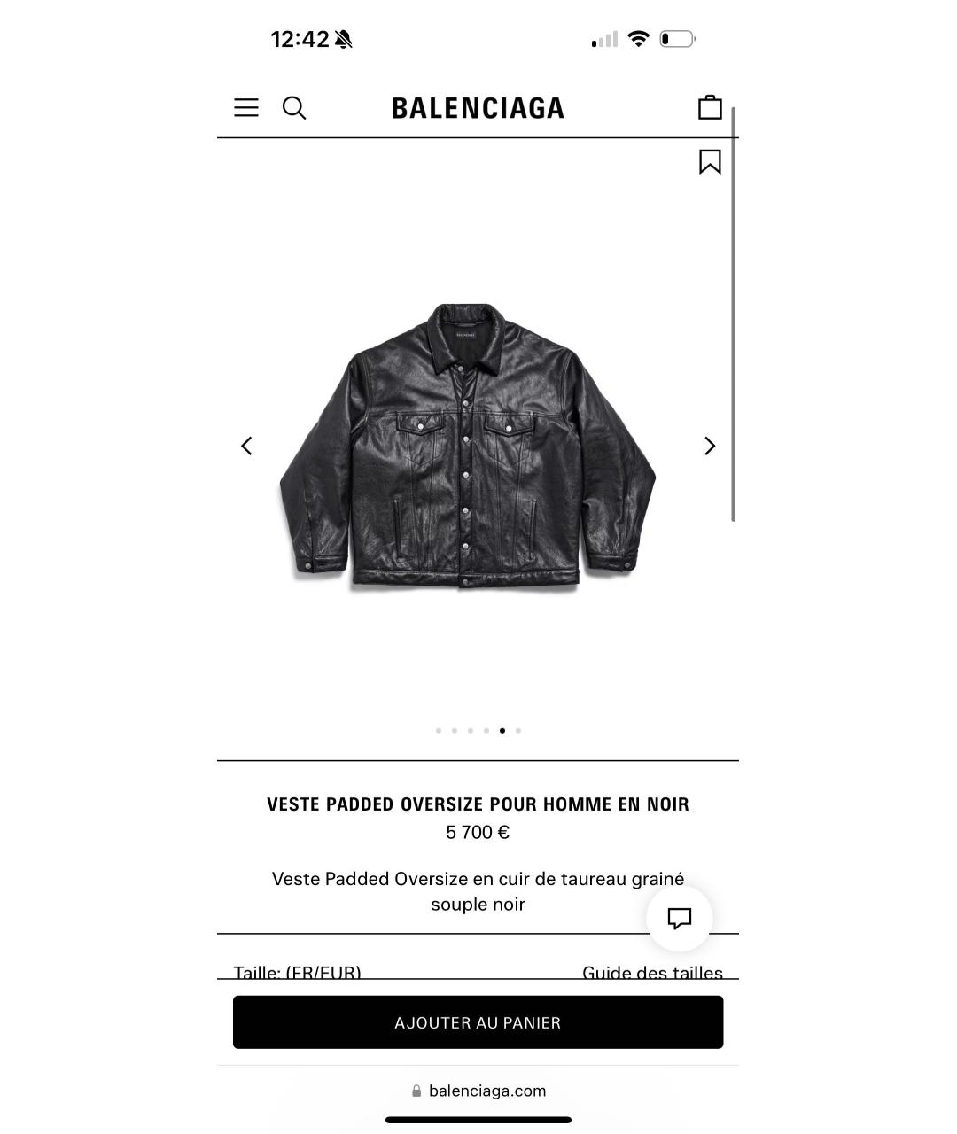 BALENCIAGA Черная кожаная куртка, фото 5