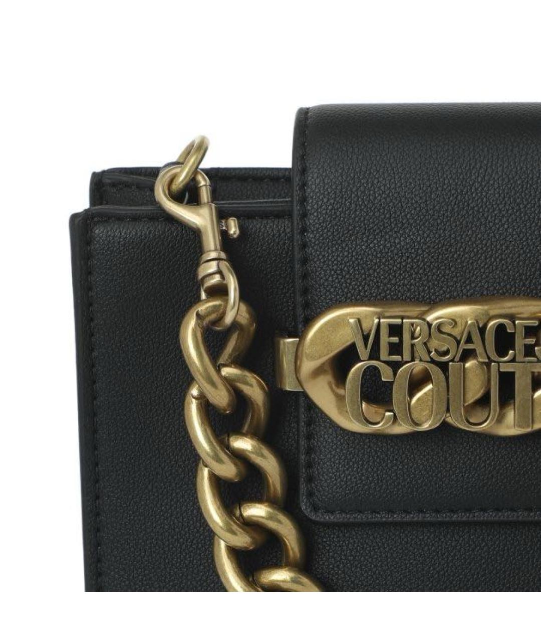 VERSACE JEANS COUTURE Черная сумка через плечо из искусственной кожи, фото 5